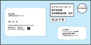 有効期限通知書（見本）